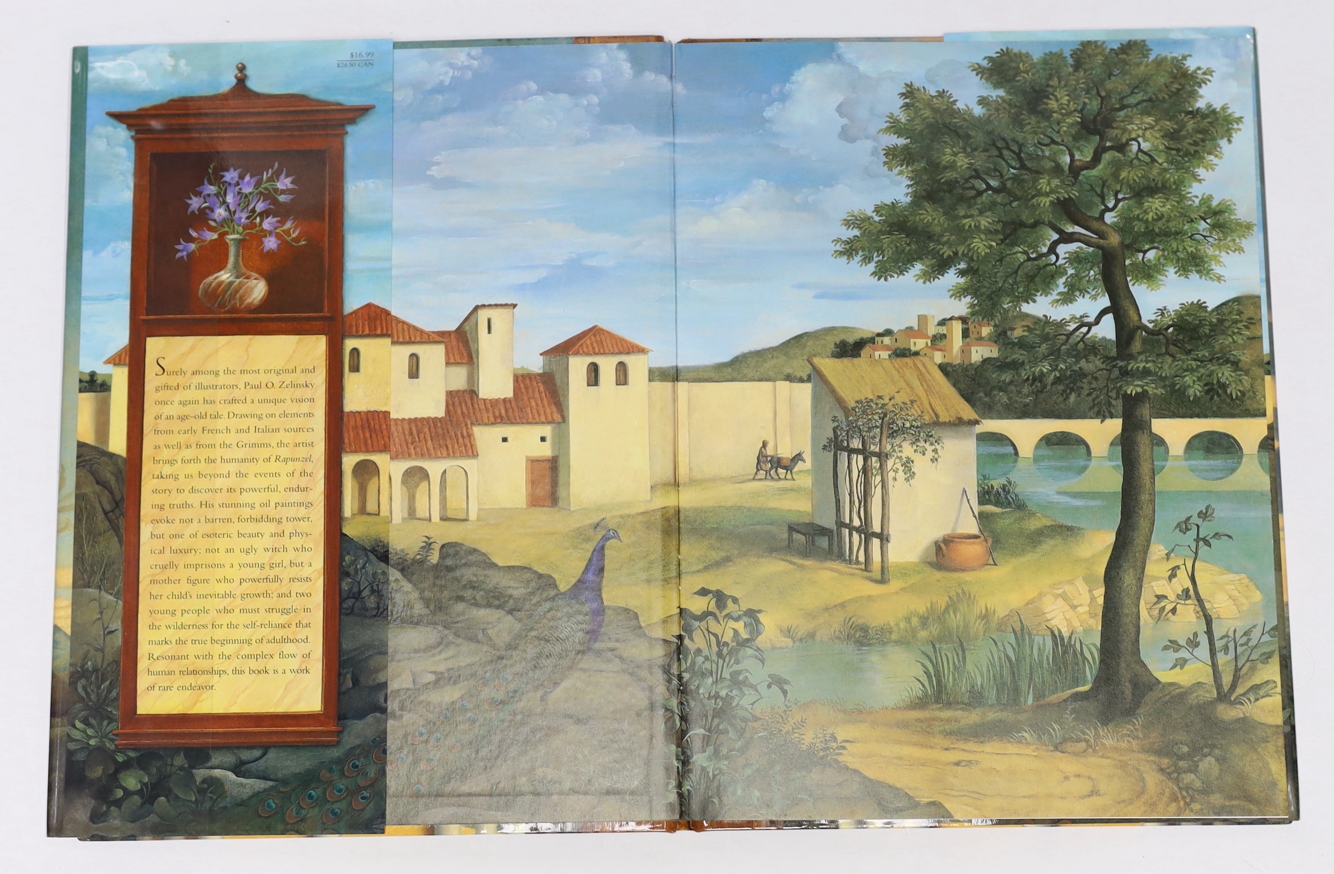 Zelinsky, Paul O - Rapunzel, 1st edition, 4to, original pictorial laminated boards, illustrated endpapers, Dutton, New York, 1997.